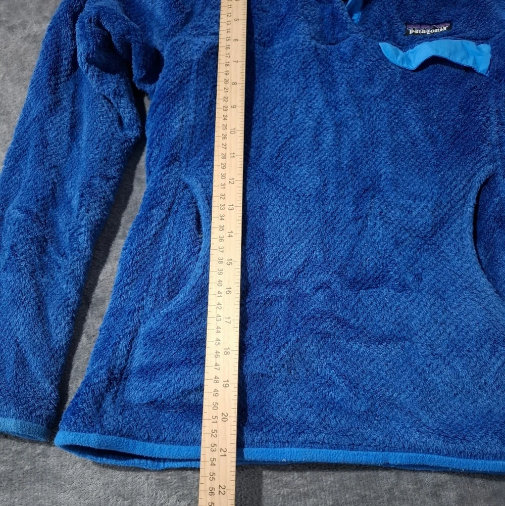 Patagonia Women's Small Blue Re-Tool Snap-T Fleece Pullover Jacket Fall Winter - Picture 8 of 10